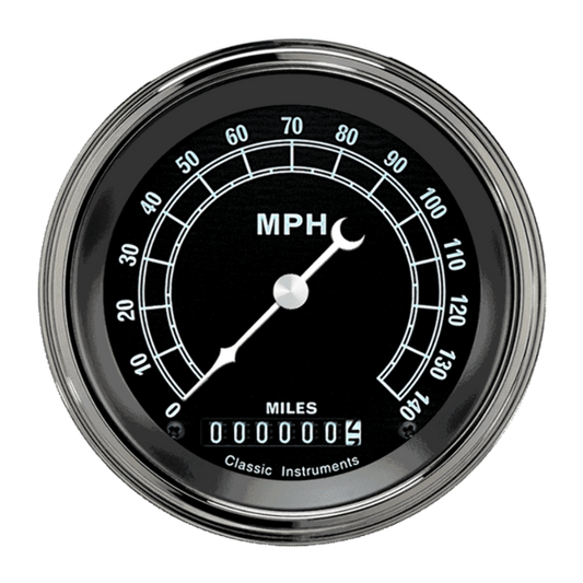 Traditional 3 3/8" Speedometer TR55SLF