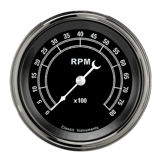 Traditional 3 3/8" Tachometer TR80SLF