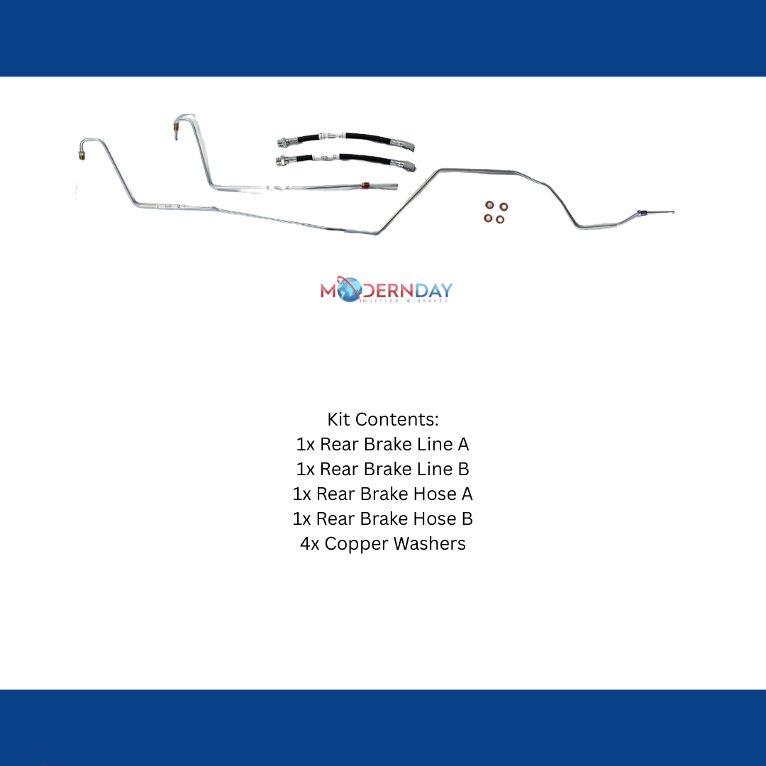 1997-2003 Ford F-150 Rear Axle Brake Lines w/ Rear Disc Brakes Steel TRA0141OM