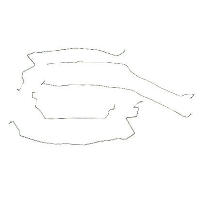 Chevy Rear Axle Brake Line Kit; Fine Lines-TRA0703SS