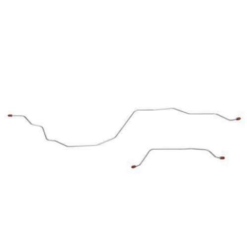 1987-1997 Ford F-250 Rear Axle Brake Line Kit Non-Dually, 3" Brake Shoes Stainless