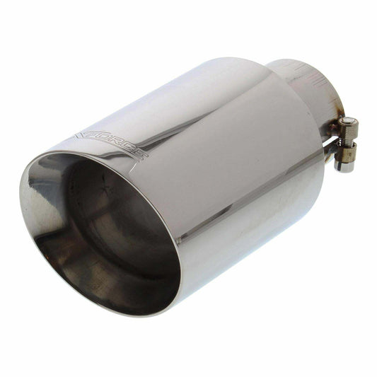 XFORCE Exhaust TS-AW4SJ-63 SS Round Angle Cut Clamp-On Single  Exhaust Tip