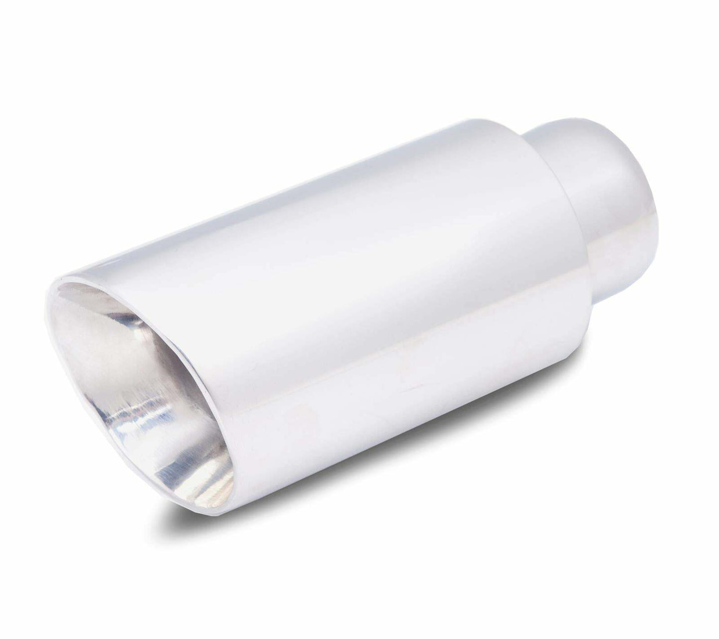 XFORCE TS33 - S/Steel Round Rolled Edge Straight Cut Weld-On Single Exhaust Tip