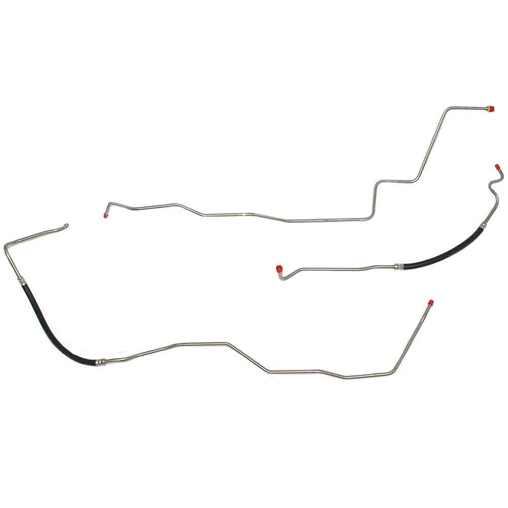1996-99 Chevrolet Tahoe V8 4L60 Transmission Cooler Lines Stainless-TTC9502SS - Transmission Lines Car Part People