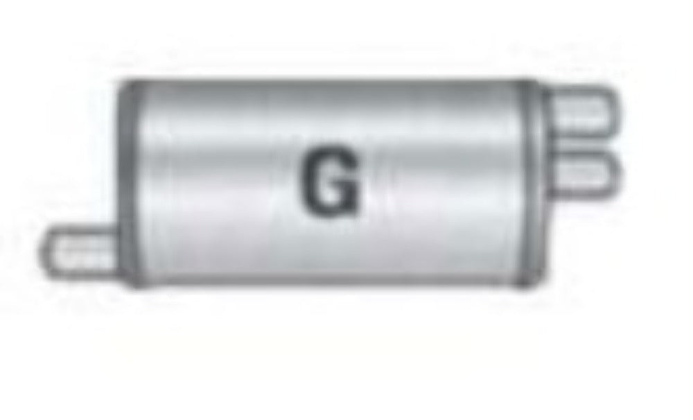 Jones Exhaust V4132G V Power Series Muffler 2.25 Inlet, 2 Outlet - Performance Mufflers Car Part People