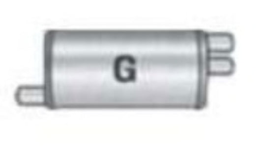 Jones Exhaust V4132G V Power Series Muffler 2.25 Inlet, 2 Outlet - Performance Mufflers Car Part People