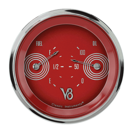 V8 Red Steelie 3 3/8" Dual V8RS72SHC