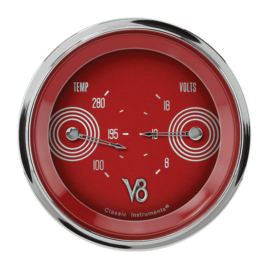 V8 Red Steelie 3 3/8" Dual V8RS74SHC