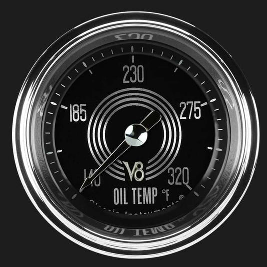 V8 Speedster 2 1/8" Oil Temperature Gauge V8SR128SHC