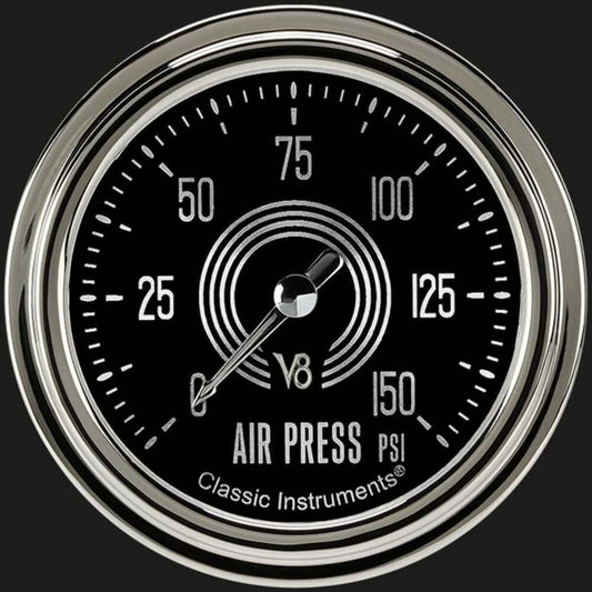 V8 Speedster 2 5/8" Air Pressure Gauge V8SR318SLC