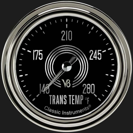 V8 Speedster 2 5/8" Transmission Temperature Gauge V8SR327SLC