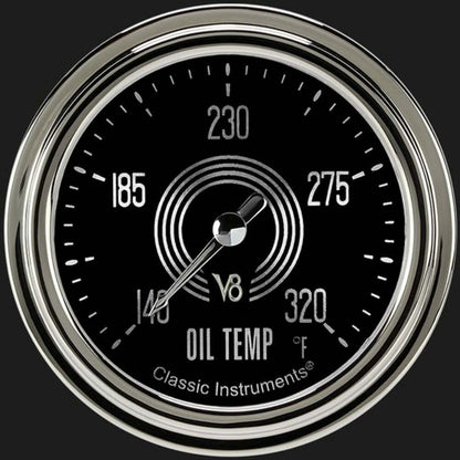 V8 Speedster 2 5/8" Oil Temperature Gauge V8SR328SLC