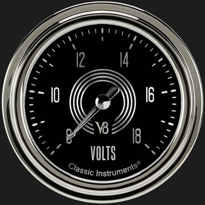 V8 Speedster 2 5/8" Voltage Gauge V8SR330SLC