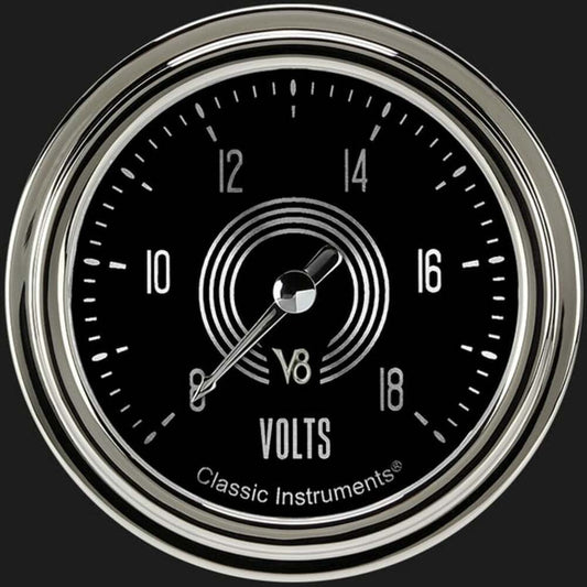 V8 Speedster 2 5/8" Voltage Gauge V8SR330SLC