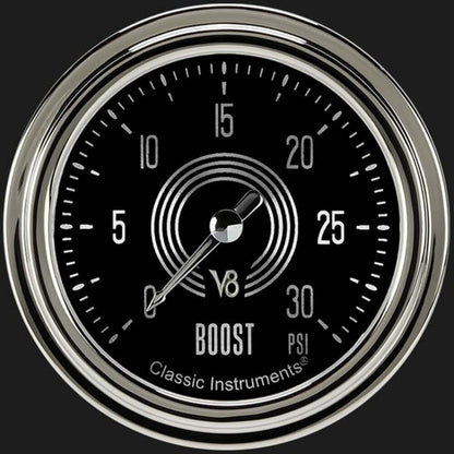 V8 Speedster 2 5/8" Boost Gauge, 30 psi V8SR342SLC