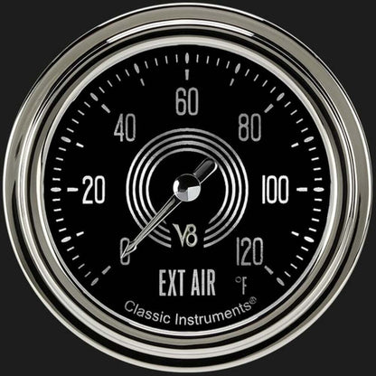 V8 Speedster 2 5/8" Outside Air Temp Gauge V8SR399SLC