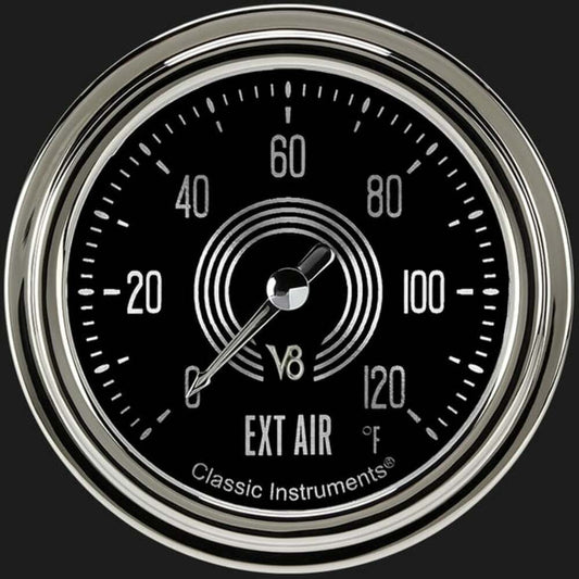 V8 Speedster 2 5/8" Outside Air Temp Gauge V8SR399SLC