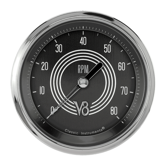 V8 Speedster 3 3/8" Tachometer V8SR80SHC