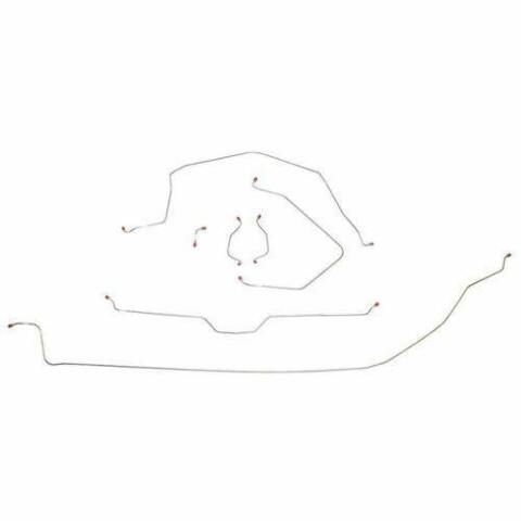 Brake Line Kit For 63-64 Corvette with Power Brakes Complete Steel Fine Lines