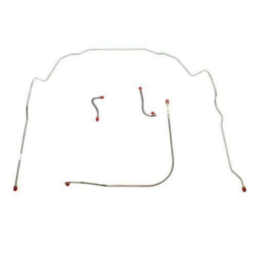 Front Brake Line Kit For 55 Chevy Corvette Front 4 Piece Brake Line Kit w/ 1/4 I - Front Lines Car Part People
