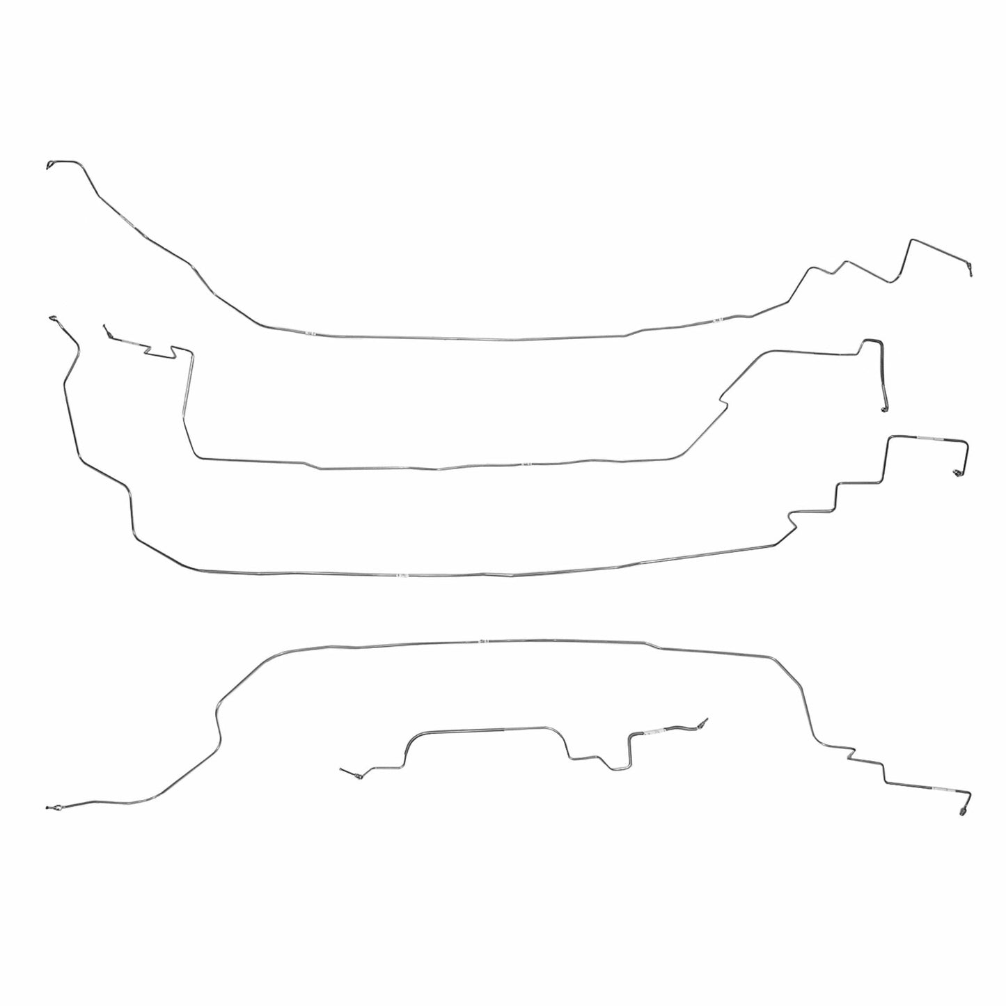 1986-87 Chevrolet Corvette Front Brake Line Kit Stainless - VKT8601SS