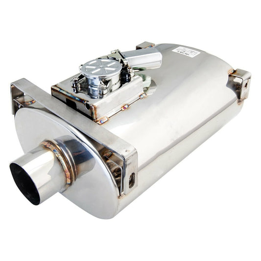 XFORCE VMK21-300 Varex SS Oval Exhaust Muffler w/Front & Rear Side Brackets