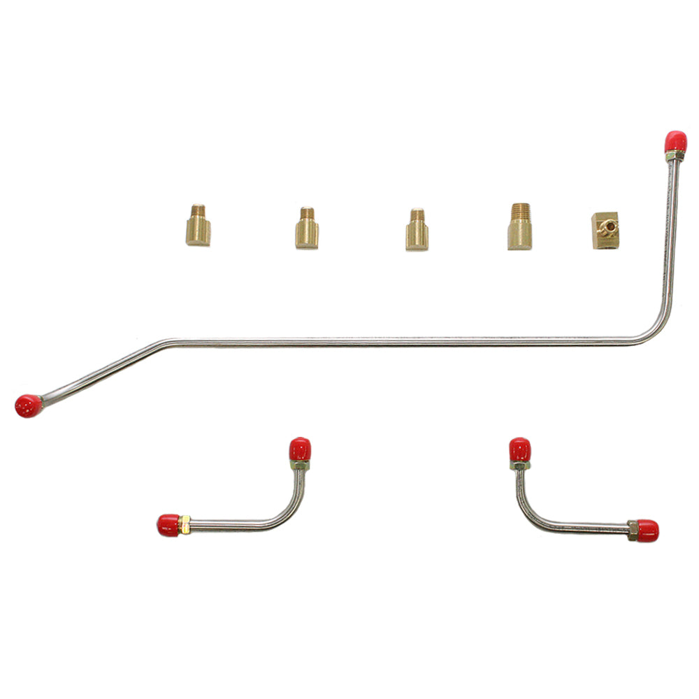 1956-1958 Chevrolet Corvette Pump-Carb Fuel Line Kit V8 2X4 BBL Stainless VPC5604SS