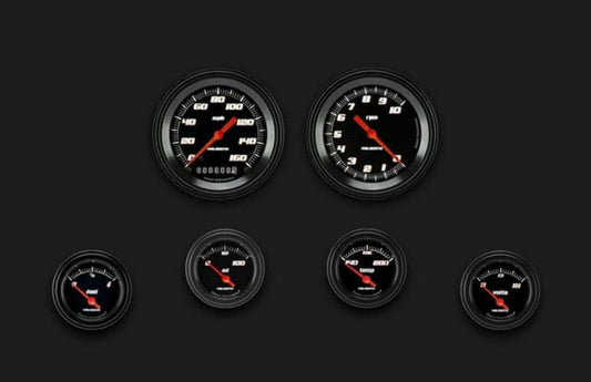 Velocity Black Six Gauge Set 01 VS01BBLF