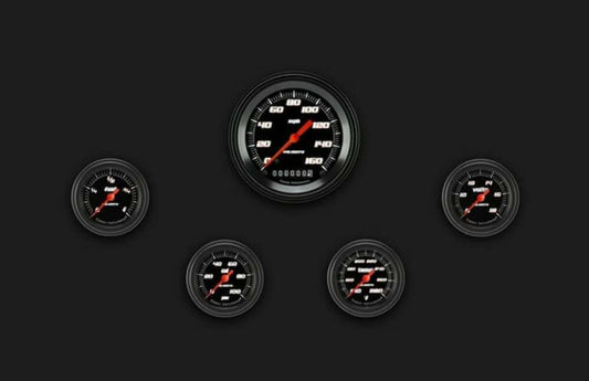 Velocity Black Five Gauge Set 100 VS100BBLF