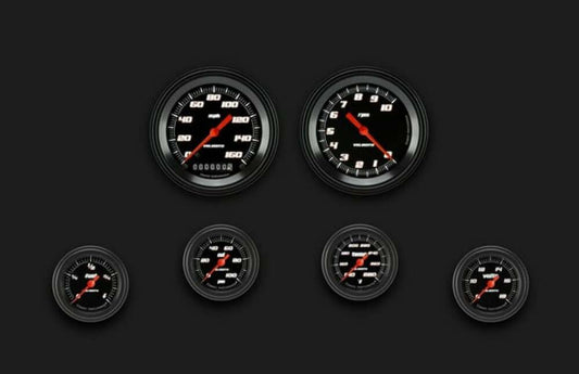 Velocity Black Six Gauge Set 101 VS101BBLF