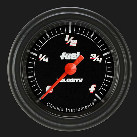Velocity Black 2 1/8" Fuel Gauge VS109BBLF