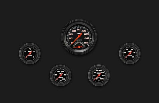 Velocity Black Five Gauge Set 135 VS135BBLF