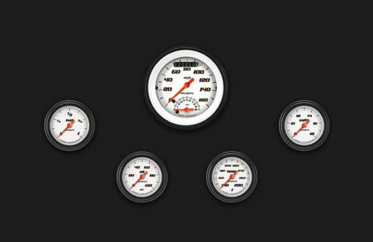 Velocity White Five Gauge Set 135 VS135WBLF