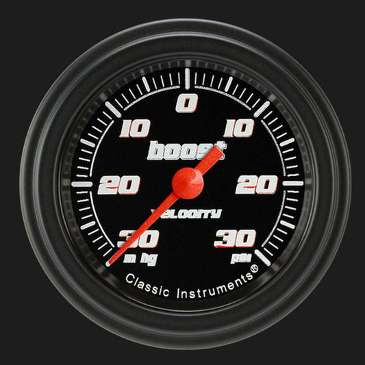 Velocity Black 2 1/8" Boost/Vac Gauge VS141BBLF