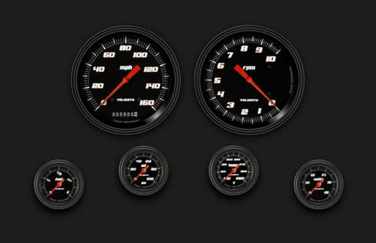 Velocity Black Six Gauge Set 151 VS151BBLF