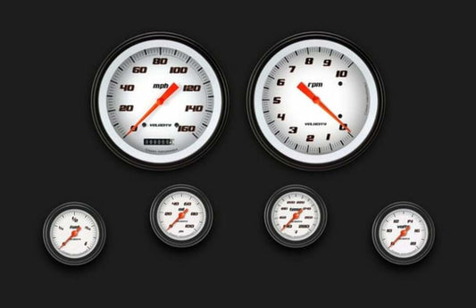 Velocity White Six Gauge Set 151 VS151WBLF