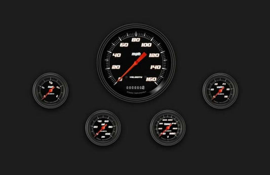 Velocity Black Five Gauge Set 154 VS154BBLF