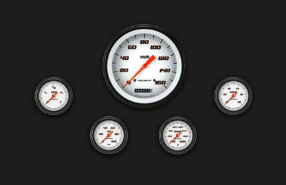 Velocity White Five Gauge Set 154 VS154WBLF