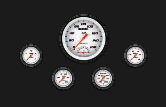 Velocity White Five Gauge Set 165 VS165WBLF