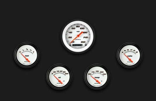 Velocity White Five Gauge Set 200 VS200WBLF
