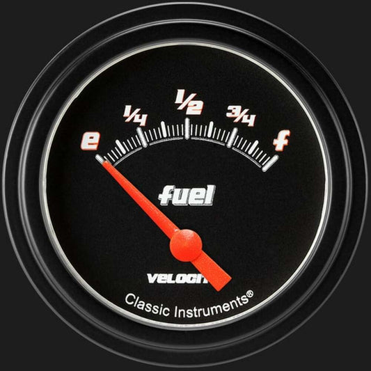 Velocity Black 2 5/8" Fuel Gauge, 75-10 ohm VS211BBLF