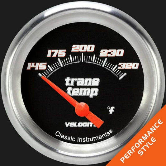 Velocity Black 2 5/8" Transmission Temperature Gauge VS227BAPF
