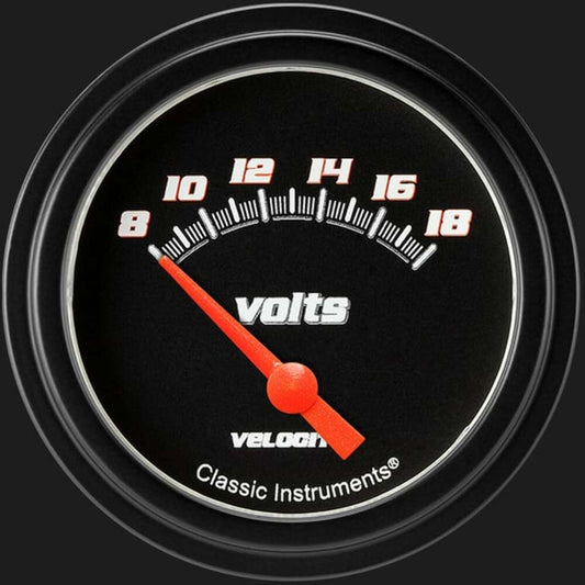 Velocity Black 2 5/8" Volt Gauge VS230BBLF