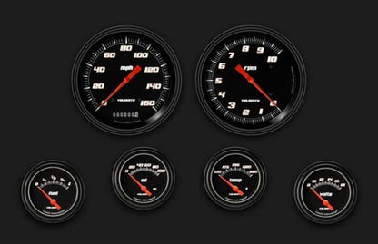 Velocity Black Six Gauge Set 251 VS251BBLF