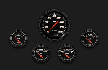 Velocity Black Five Gauge Set 254 VS254BBLF