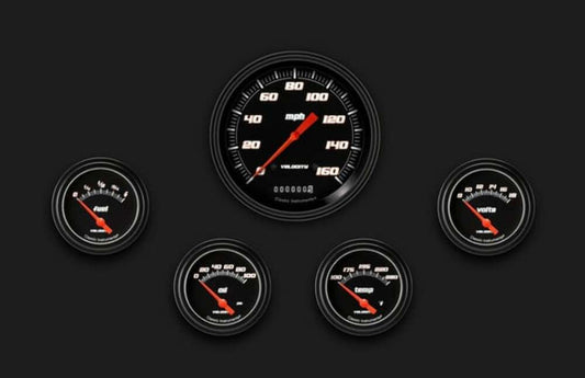 Velocity Black Five Gauge Set 254 VS254BBLF