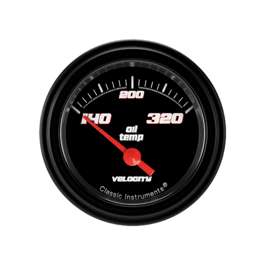 Velocity Black 2 1/8" Oil Temp VS28BBLF