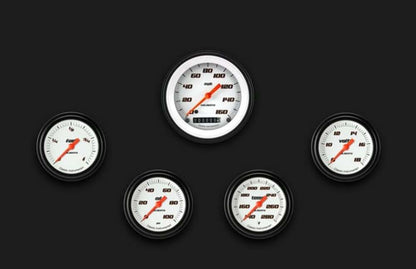 Velocity White Five Gauge Set 300 VS300WBLF