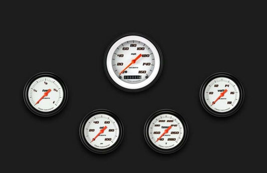 Velocity White Five Gauge Set 300 VS300WBLF