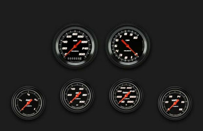 Velocity Black Six Gauge Set 301 VS301BBLF